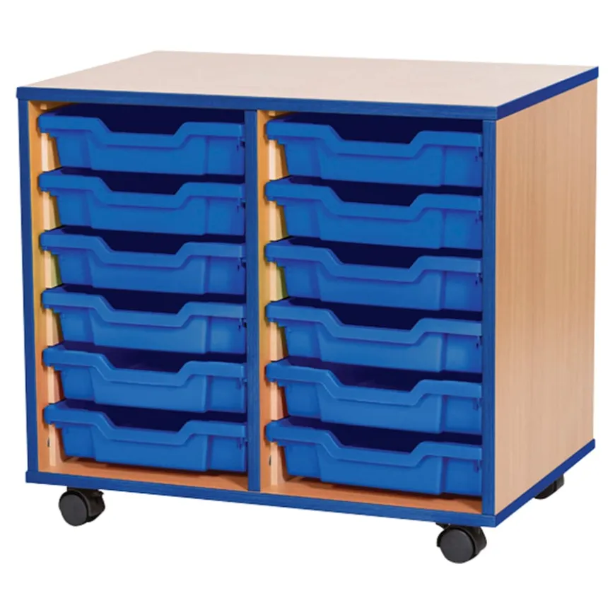 Accento 12 Shallow Unit Blue H615 x W690 x D460mm