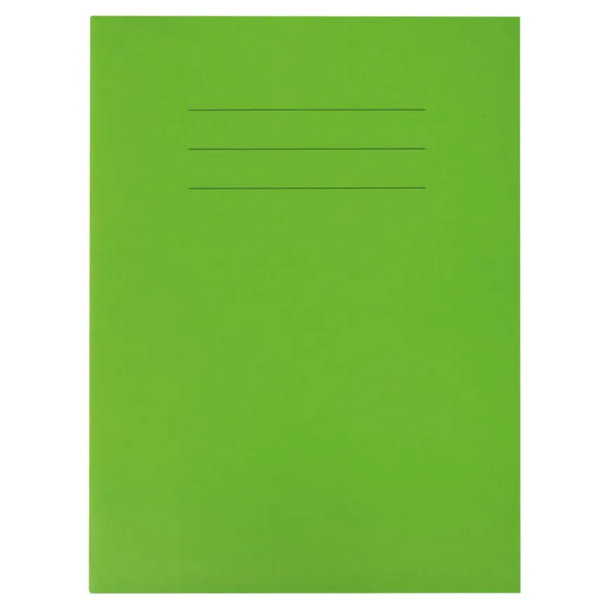 A4 Choice Exercise Book 8mm Ruled Margin Green 80pg 100pk
