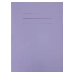 A4 Choice Exercise Book 8mm Ruled Margin Purple 80pg 100pk