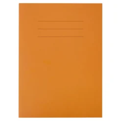 A4 Choice Exercise Book 8mm Ruled Margin Orange 64pg 25pk