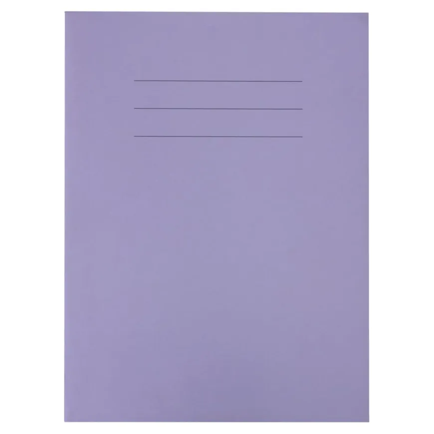 A4 Choice Exercise Book 8mm Ruled Margin Purple 64pg 25pk