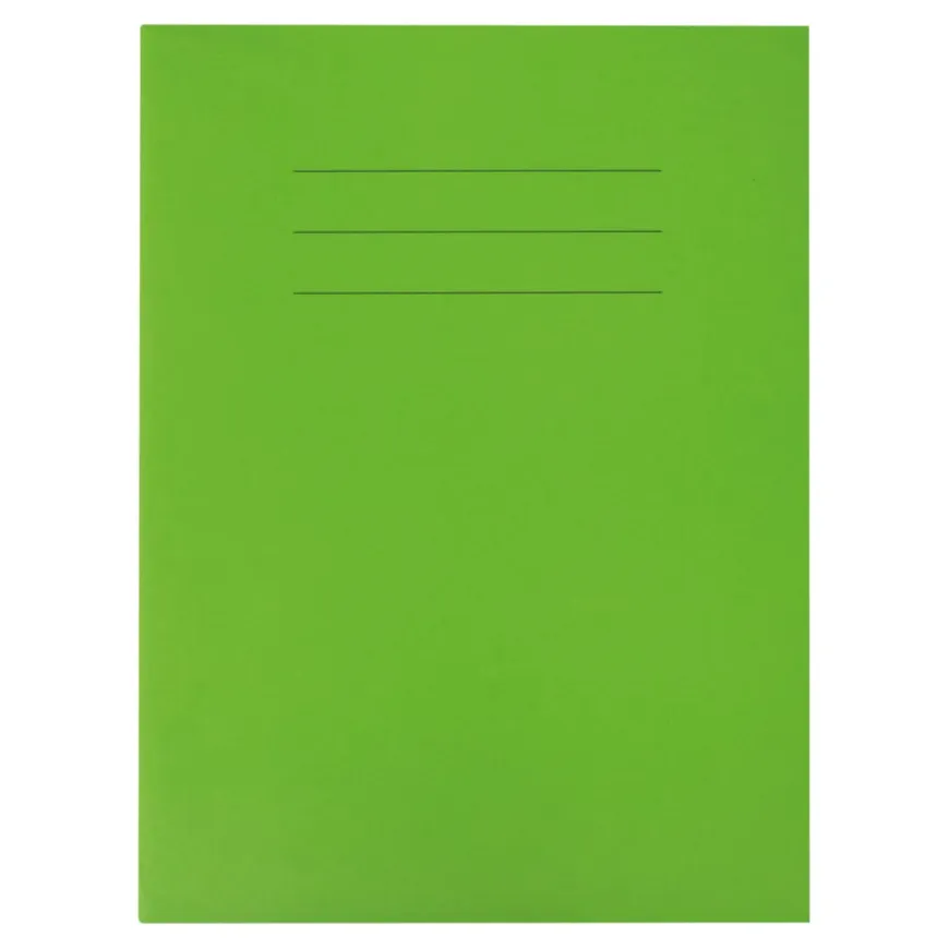 A4+ Choice Exercise Book 12mm Ruled 80pg Green 50pk