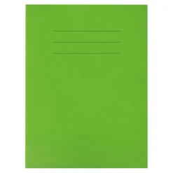 A4+ Choice Exercise Book 8mm Ruled Margin 80pg Green 50pk