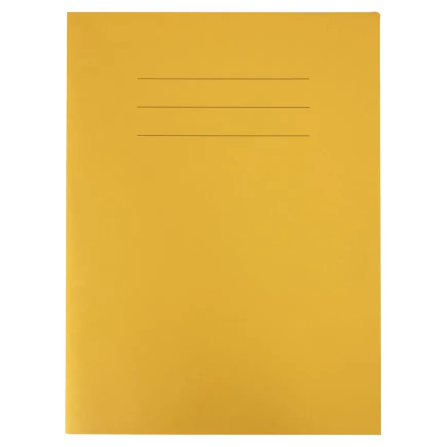 A4+ Choice Exercise Book 8mm Ruled Margin 80pg Yellow 50pk