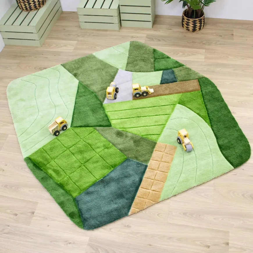 Aerial Landscape Super Deluxe Carved Carpet