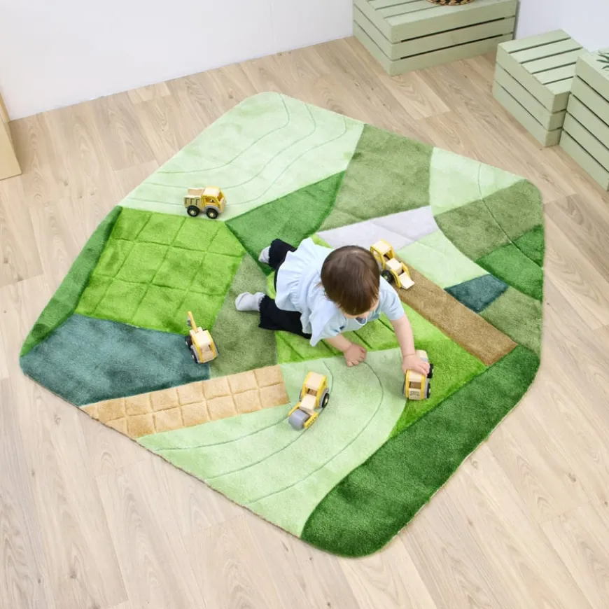 Aerial Landscape Super Deluxe Carved Carpet