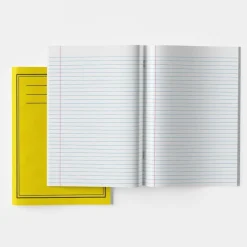 A4+ Exercise Book 8mm Ruled Margin Yellow 40pg 50pk