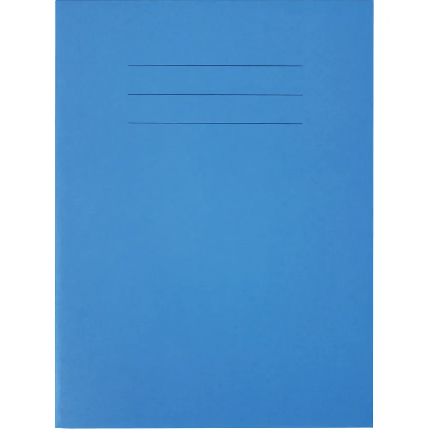 A4 Exercise Book 8mm Ruled Margin Blue 64pg 25pk
