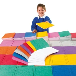 A4 Exercise Book 8mm Ruled/Plain Red 80pg 50pk