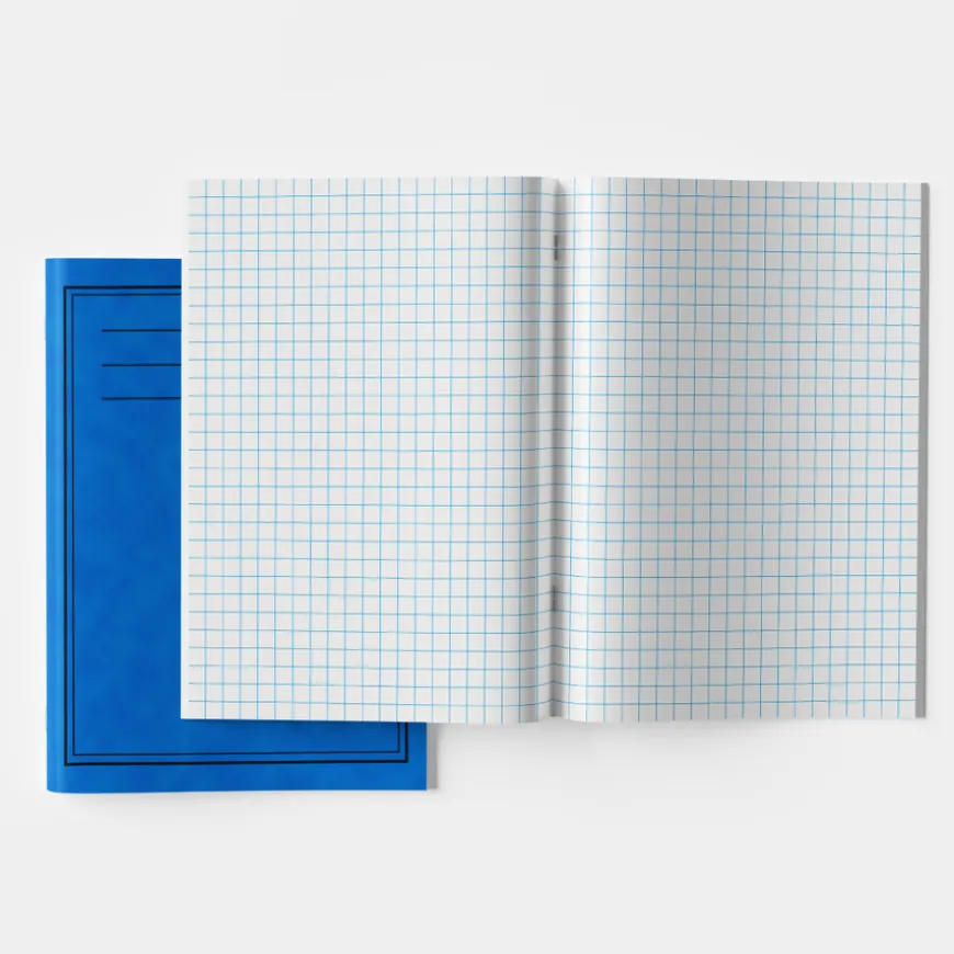 A4+ Exercise Book 10mm Squares 96pg Blue 35pk