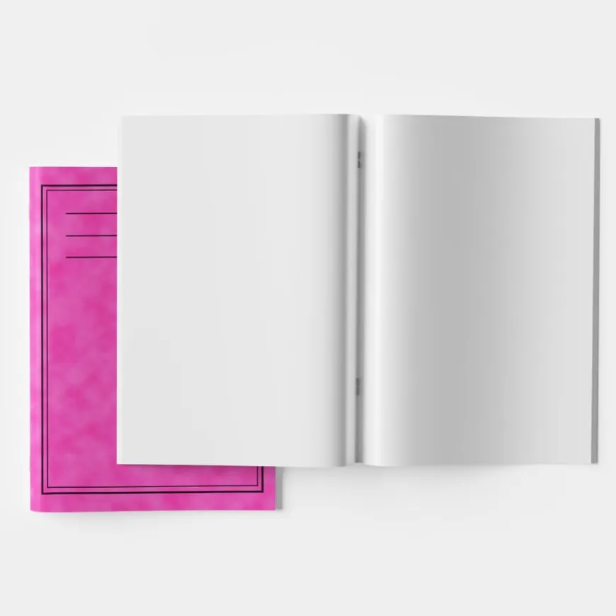 A4 Exercise Book Plain 80pg Pink 50pk