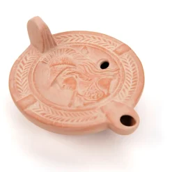 Ancient Greek Clay Oil Lamp D8cm