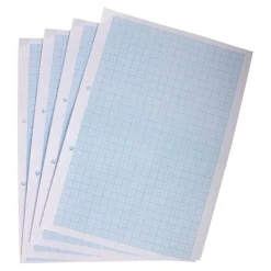 A4 Punched Maths Graph Paper 2/10/20mm Squares 75gsm 5 Ream
