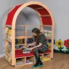 Arched Bookcase Storage and Seating