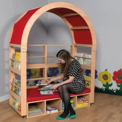 Arched Bookcase Storage and Seating