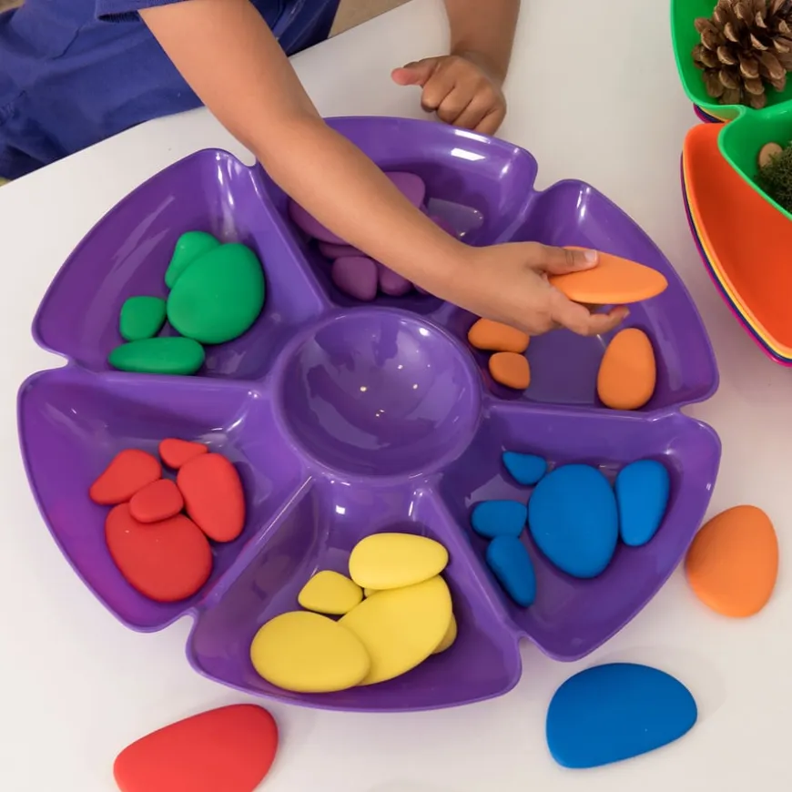 Assorted Colours Flower Sorting and Paint Trays 6pk