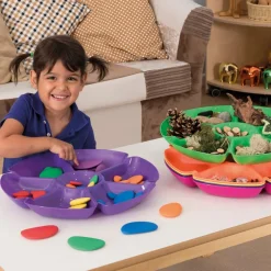 Assorted Colours Flower Sorting and Paint Trays 6pk