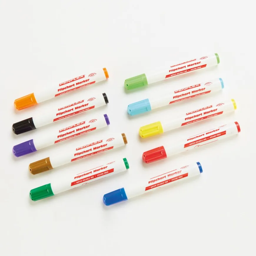 Assorted Flip Chart Markers 10pk