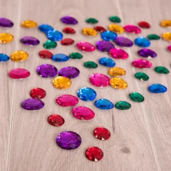 Assorted Size Sparkling Jewel Counters 60pcs