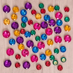 Assorted Size Sparkling Jewel Counters 60pcs