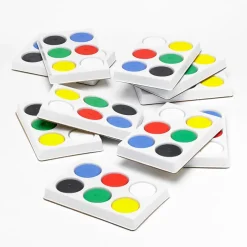 Assorted Tempera 6 Paint Blocks and Palette