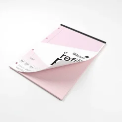 A4 Tinted Refill Pads 8mm Ruled Margin Assorted 100pg 5pk