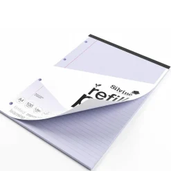 A4 Tinted Refill Pads 8mm Ruled Margin Assorted 100pg 5pk