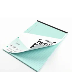 A4 Tinted Refill Pads 8mm Ruled Margin Assorted 100pg 5pk