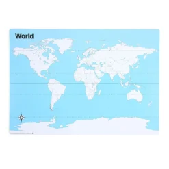 A3 Wipeable Map of the World 10pk