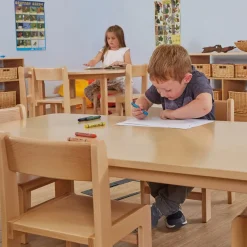 Beech Veneer Rectangular Classroom Tables
