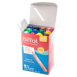 Berol® Colour Marker Pens Bullet Broad Tip Assorted Colours