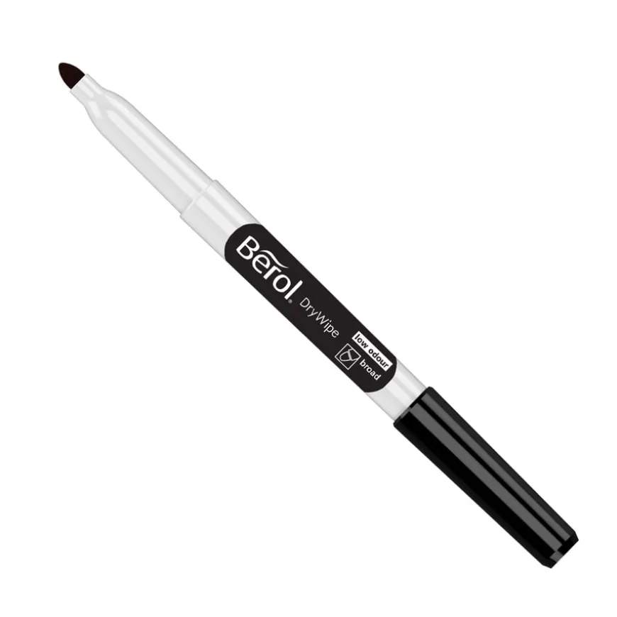 Berol® Drywipe Slim Barrel Pens Broad Tip - Black 192pk
