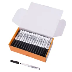 Bic Velleda Black Drywipe Marker Pens 100pk