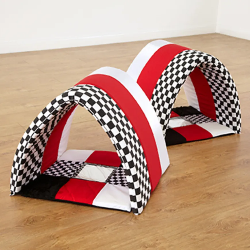 Black and White Striped Soft Baby Tunnel