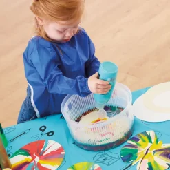 Blue Splashproof Children's Nylon Smock Aprons