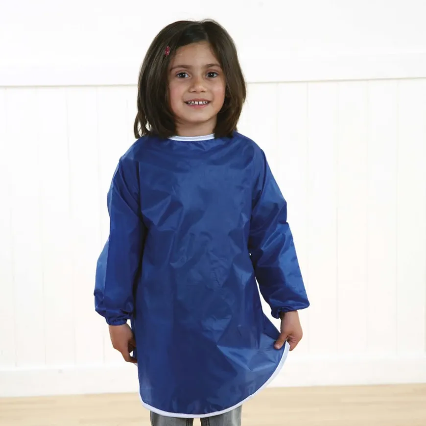 Blue Splashproof Children's Nylon Smock Aprons