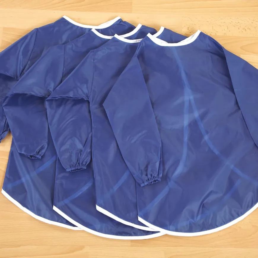 Blue Splashproof Children's Nylon Smock Aprons