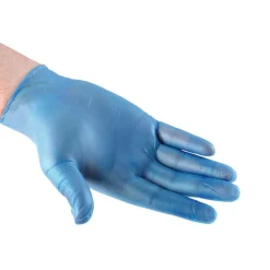 Blue Vinyl Powdered Gloves 100pk