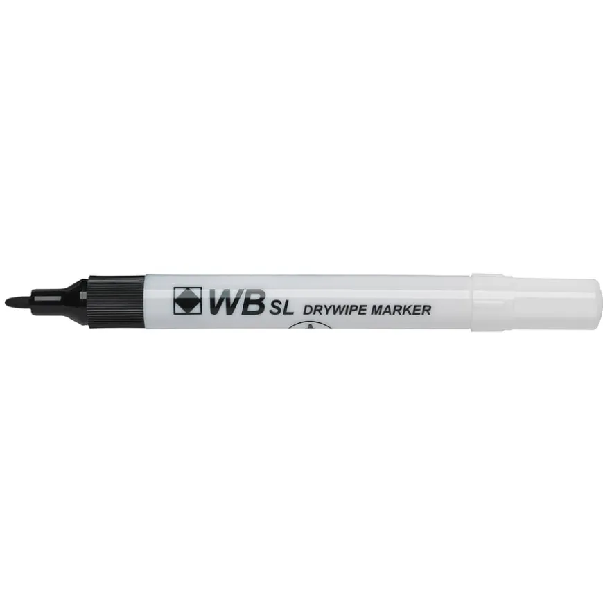 Budget Essentials Drywipe Pens Fine Tip Blk 100pk