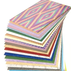 Bumper Metallic Assorted Textured Card 30pk