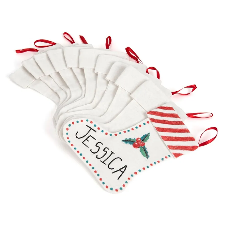 Canvas Stocking Decorations 12pk