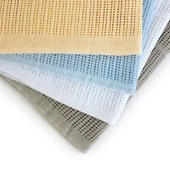 Cellular Cotton Soft Cot Blankets 150x100cm