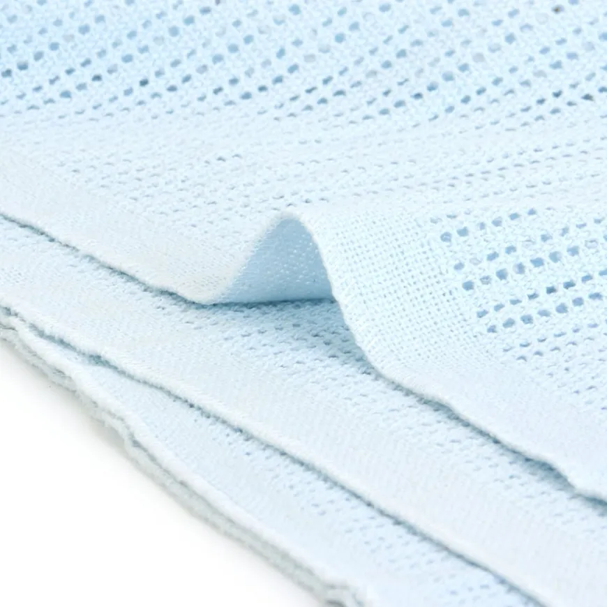 Cellular Cotton Soft Cot Blankets 150x100cm