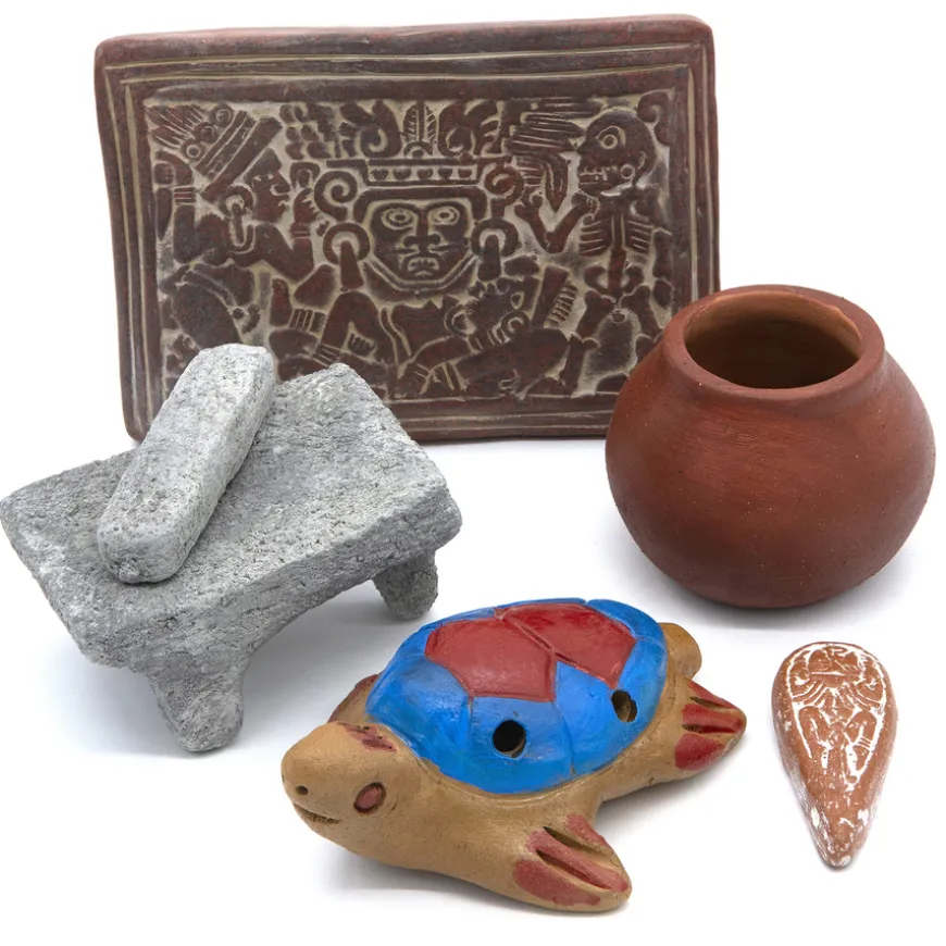 Central American Aztecs Time Capsule Artefact Collection KS2