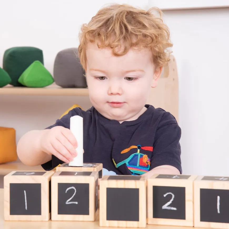 Chalk Wooden Cubes 6pk