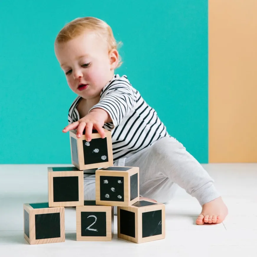 Chalk Wooden Cubes 6pk