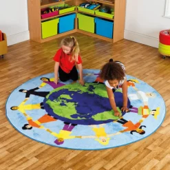 Children Around the World Circular Rug