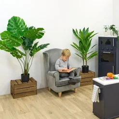 Children's Velvet Wingback Chair