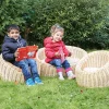 Children's Wicker Sofa and Chairs Set