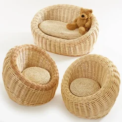 Children's Wicker Sofa and Chairs Set